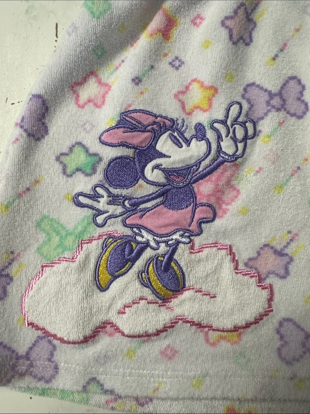 Disney Parks Cruise Line Terry Cloth Towel Minnie Mouse Bow Swim Cover up 2